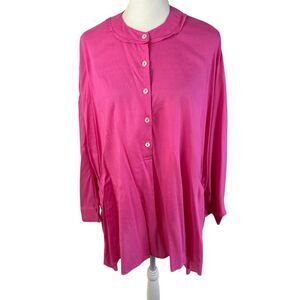 P.Cill Top‎ Women's M/L Button-Down Sleeveless Blouse Ruffle Details